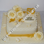 Gold Wedding Anniversary Cake
