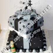 Black and White 40 Cake