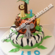 Jungle Animal Cake 2 Tier