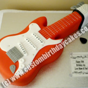 Red Electric Guitar Cake