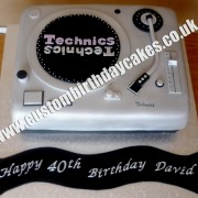 Record Deck Cake