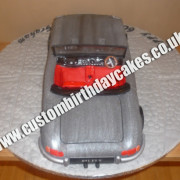 Silver Sports Car Cake