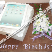 iPad Cake with Flowers