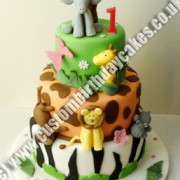 Jungle Animal Cake 3 Tier