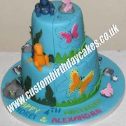 Dinosaur and Butterfly Cake